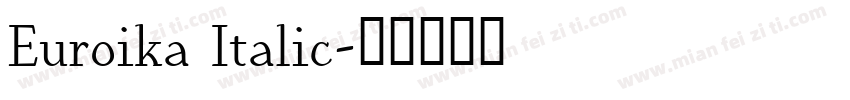 Euroika Italic字体转换